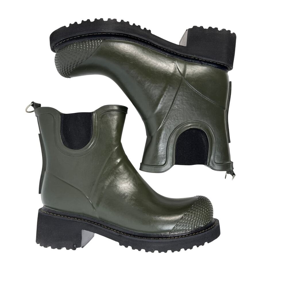 Ilse Jacobsen Chelsea Rain Boot Womens 11 Waterproof Rubber Army Green RUB 47